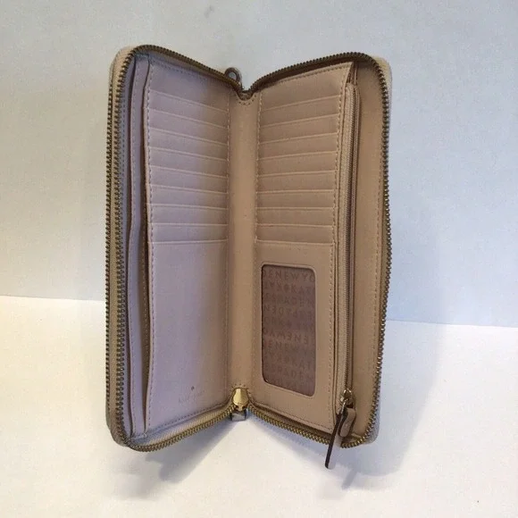 Kate Spade Anita Grove Street Leather Double Zipper Wallet Two Tone‎ - Picture 2 of 11